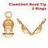 14k Gold Filled Double-Cup Bead Tip (GF-372)